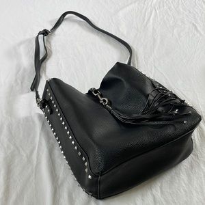 Urban Expressions black faux leather bucket purse